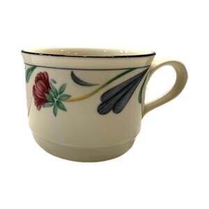 Lenox Poppies on Blue Ceramic Teacup